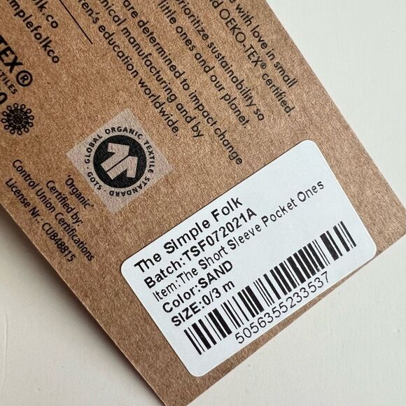 NWT The Simple Folk Short Sleeve Pocket Onesie - Picture 3 of 4